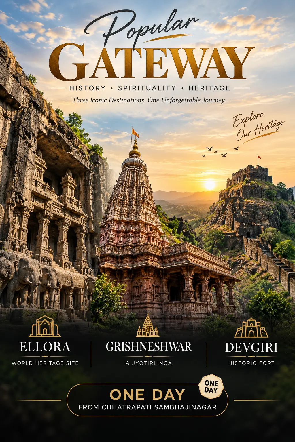 Ellora, Grishneshwar & Devgiri